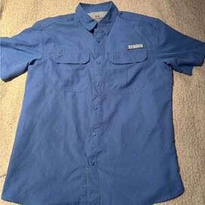 Realtree Fishing Blue Casual Button Down Shirt Size M